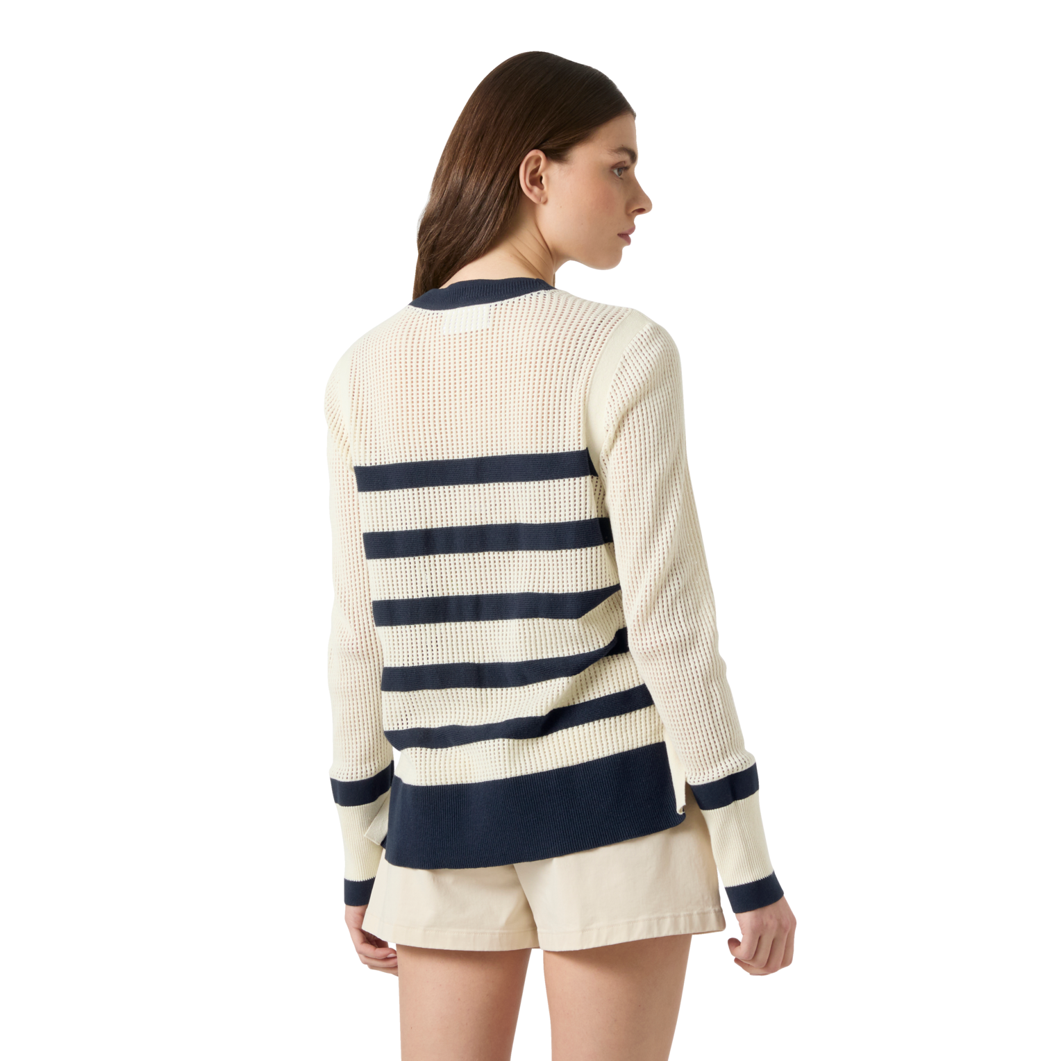 Helly Hansen W SALT KNIT SWEATER - ženski črtast pulover