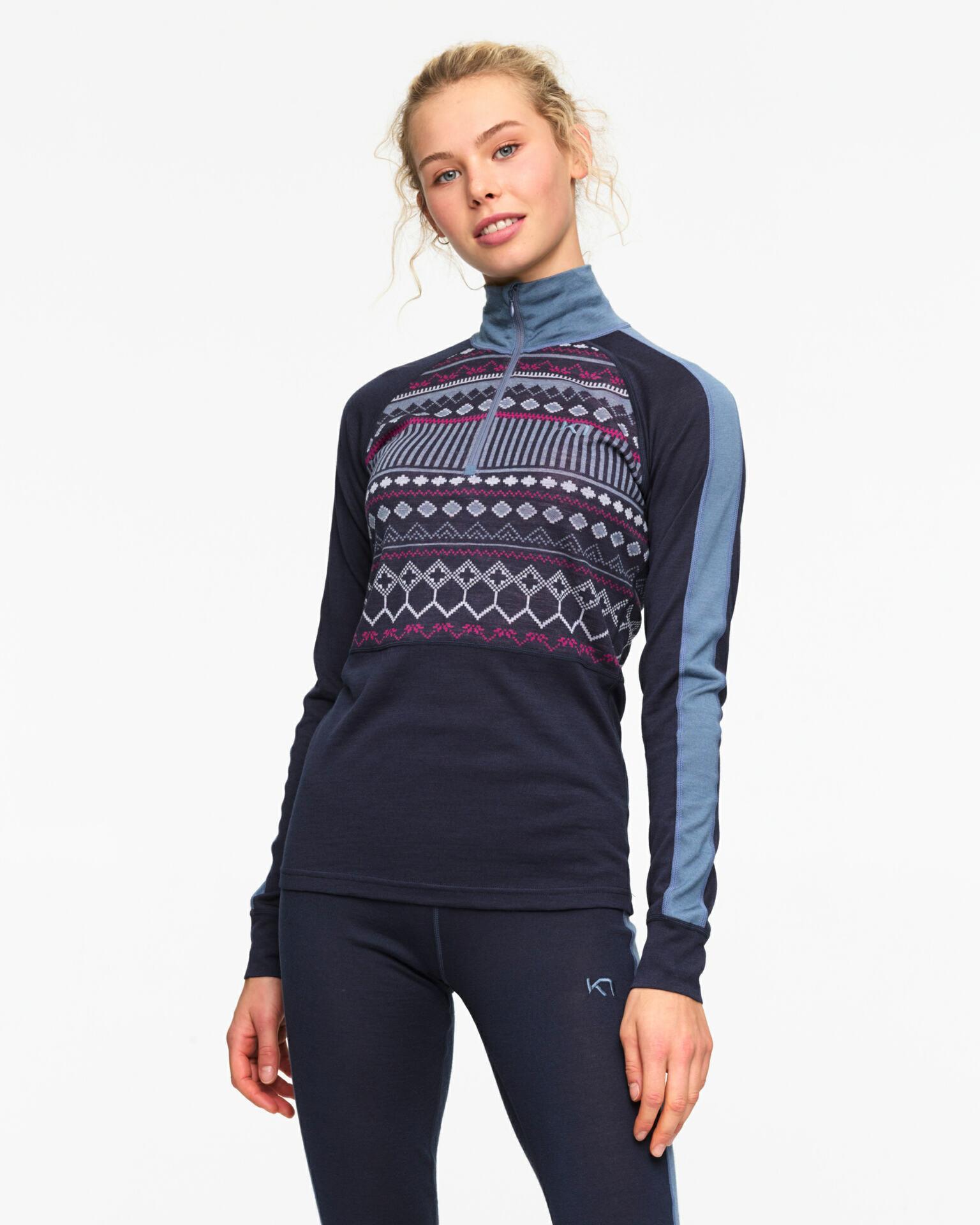 Kari Traa Tuva 1/2 Zip Baselayer majica- ženske